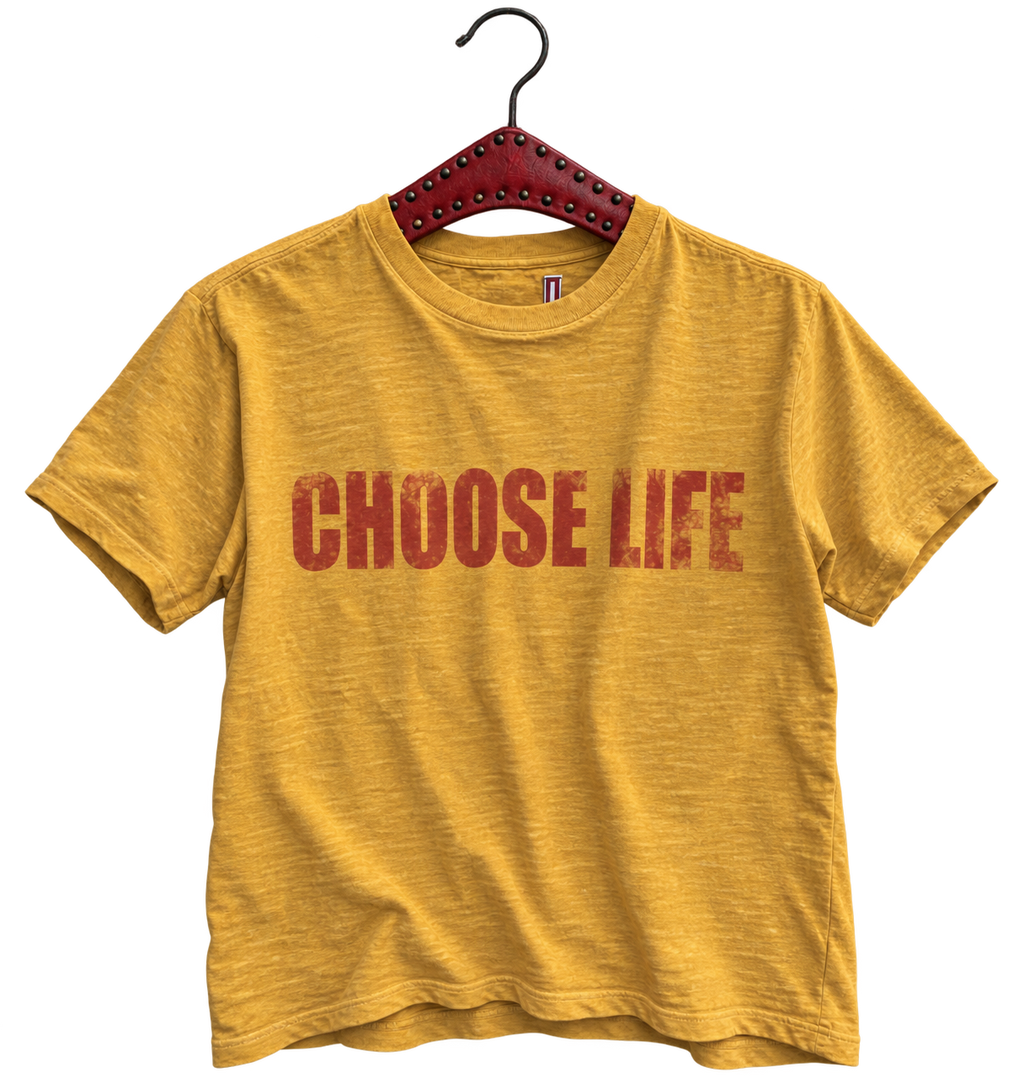 Choose Life Tee, Gold