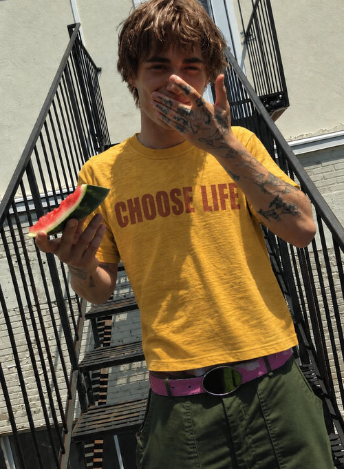 Choose Life Tee, Gold